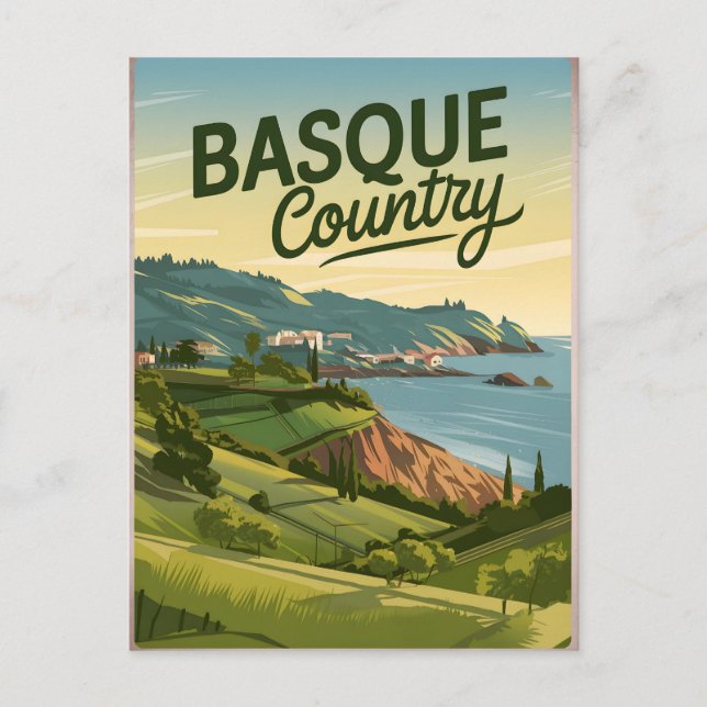 Carte Postale Pays basque vintage (Devant)