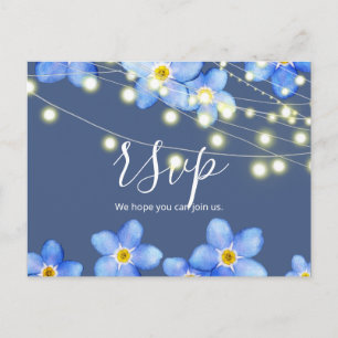 Carte Postale Pays Bleu Ne m'oubliez pas RSVP