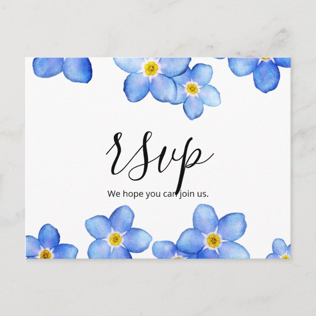 Carte Postale Pays Bleu Oublier-Moi-Nots RSVP (Devant)