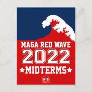Carte Postale Pays Famille de Dieu MAGA Red Wave 2022 Midterms