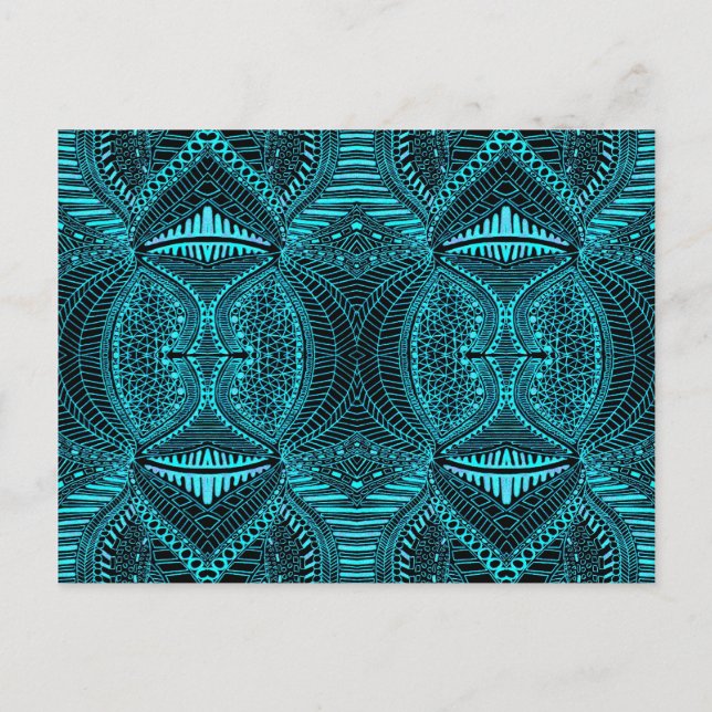 Carte postale Paysage Abstrait bleu (Devant)