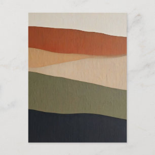 Carte Postale Paysage Abstrait Couches Terreux