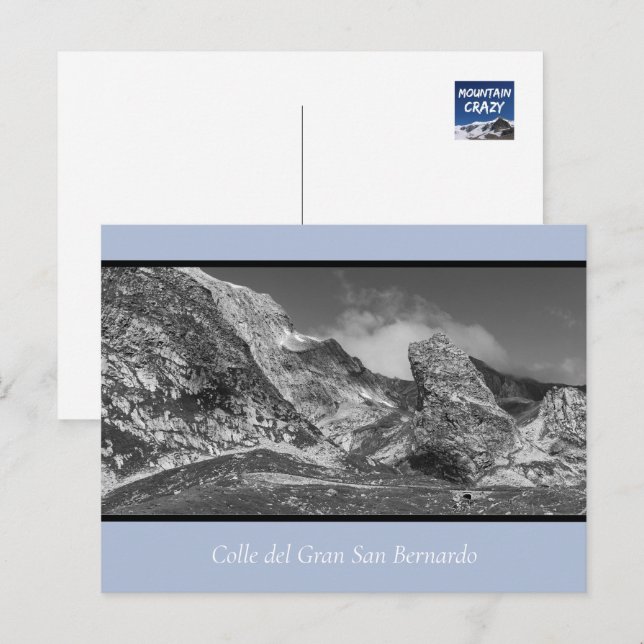 Carte Postale Paysage accidenté Gran San Bernardo (Devant / Derrière)