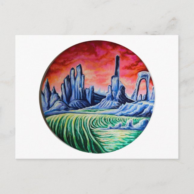 Carte Postale Paysage Alien par Nefertara (Devant)