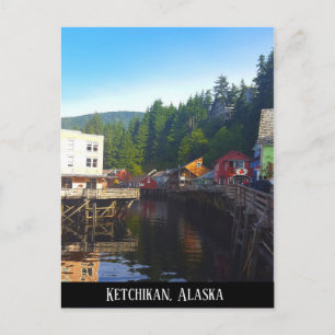 Carte Postale Paysage aquatique de Ketchikan Alaska Town