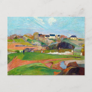Carte Postale Paysage au Pouldu peinture de Paul Gauguin