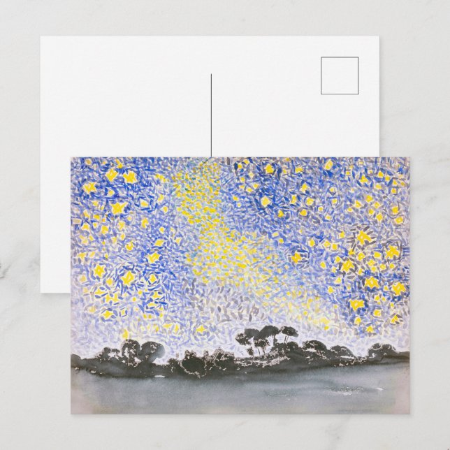 Carte Postale Paysage aux étoiles | Henri Edmond Cross | (Devant / Derrière)