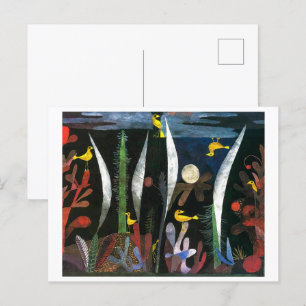 Carte Postale Paysage aux oiseaux jaunes   Paul Klee  