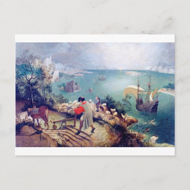 Carte Postale Paysage avec la chute d'Icarus, Pieter Bruegel (Devant)