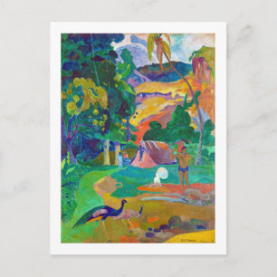 Carte Postale Paysage avec Peacocks, Gauguin