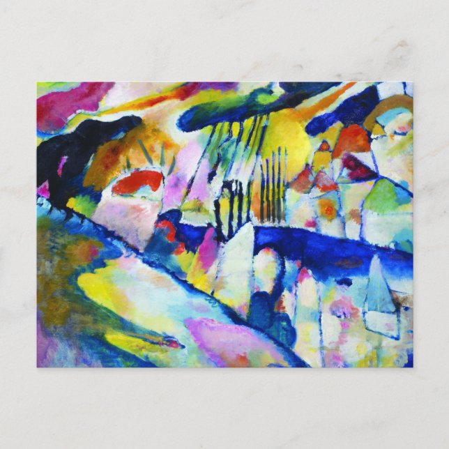 Carte Postale Paysage avec pluie par Wassily Kandinsky (Devant)