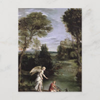 Paysage avec Tobias ponte du poisson
