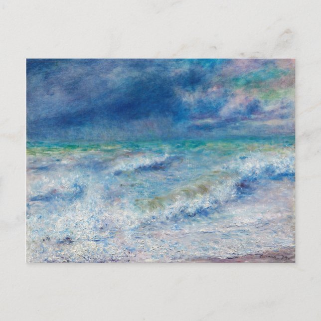 Carte Postale Paysage bleu de Renoir Impressionniste Peinture (Devant)