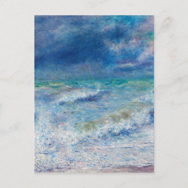 Carte Postale Paysage bleu de Renoir Impressionniste Peinture (Devant)