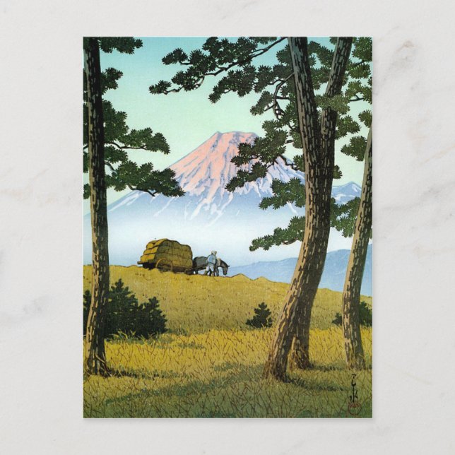 Carte Postale Paysage cool oriental japonais paysage Mt. Fuji (Devant)