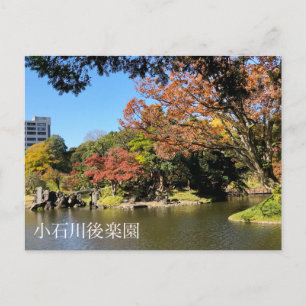 Carte Postale Paysage d'arbres colorés dans le jardin japonais