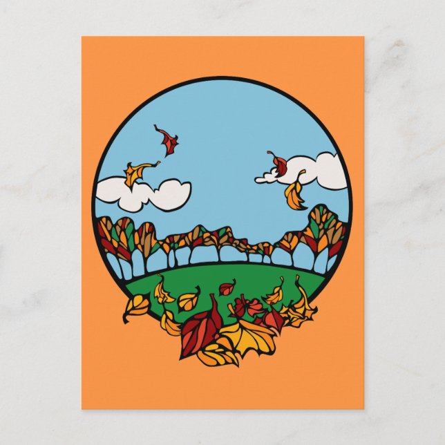 Carte Postale Paysage d'automne (Devant)