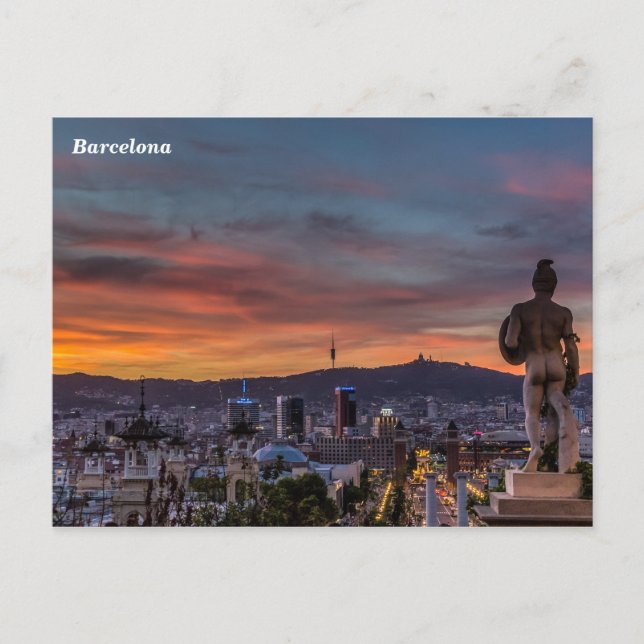 Carte Postale Paysage de Barcelone (Devant)