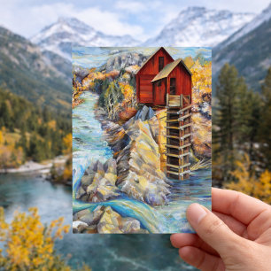 Carte Postale Paysage de cascade de Colorado Mountain Mill