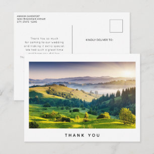 Carte Postale Paysage de collines ondoyantes Photo de nature Mer