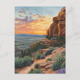 Carte Postale Paysage de coucher de soleil du désert du canyon d