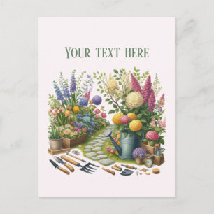 Carte Postale Paysage de jardinage cool personnalisable 