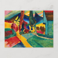 Paysage de Kandinsky avec deux peupliers