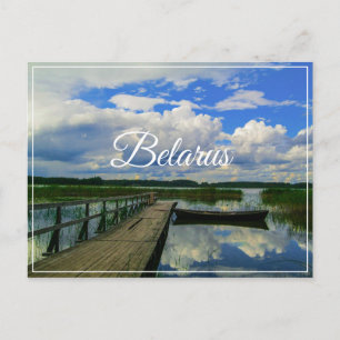 Carte Postale Paysage de la nature Scène du lac Ciel Biélorussie