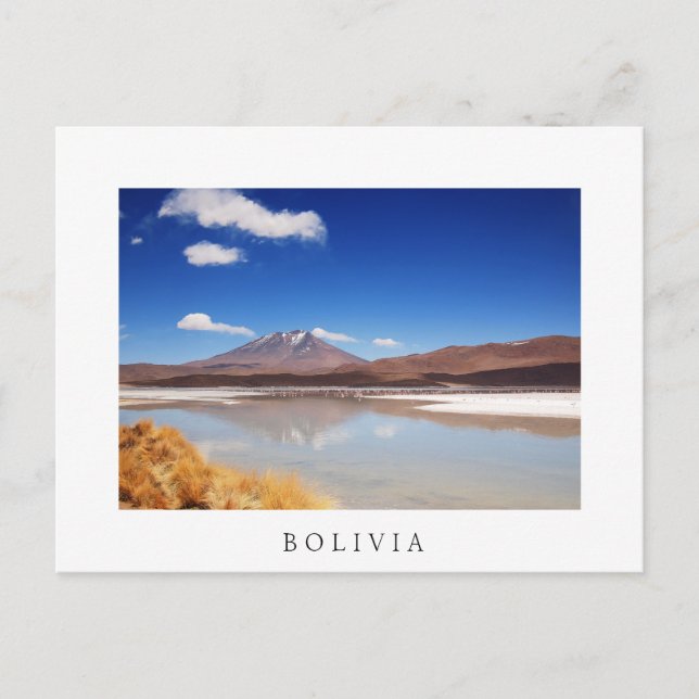 Carte Postale Paysage de l'Altiplano avec volcan en Bolivie (Devant)