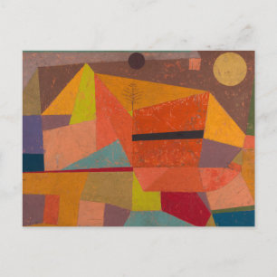 Carte Postale Paysage de montagne joyeux de Paul Klee