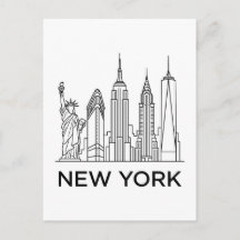 Paysage de New York Minimaliste en Ligne