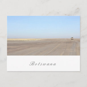 Carte Postale Paysage de prairie des pans de sel du Botswana