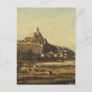 Carte Postale Paysage de Trencin en Slovaquie