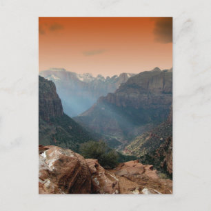 Carte Postale Paysage des montagnes du parc national Zion