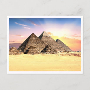 Carte Postale paysage des pyramides égyptiennes