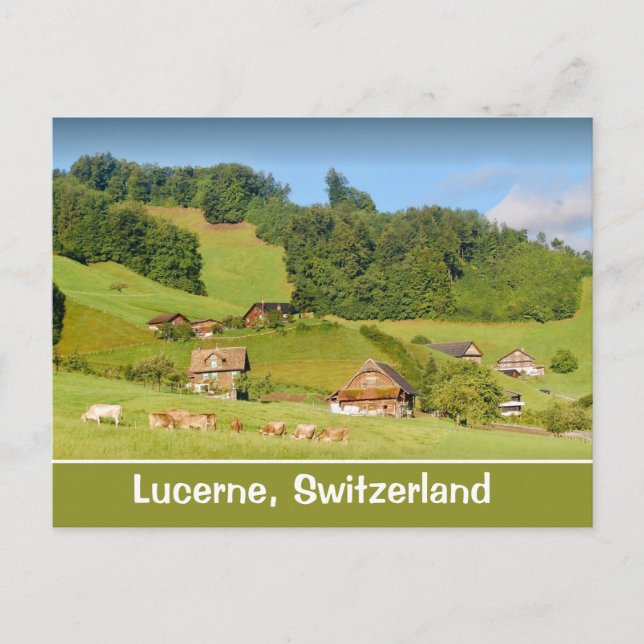 Carte Postale Paysage d'été en Suisse (Devant)
