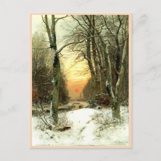 Carte Postale Paysage d'hiver (Devant)