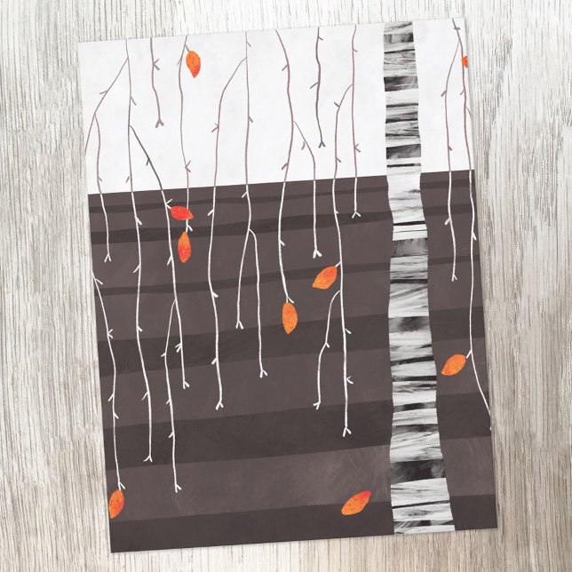 Carte Postale Paysage d'hiver Art Arbre (Créateur téléchargé)