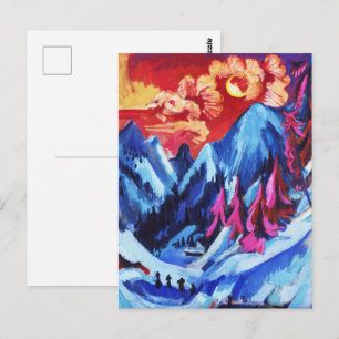 Carte Postale Paysage d'hiver au clair de lune Kirchner Beaux-Ar