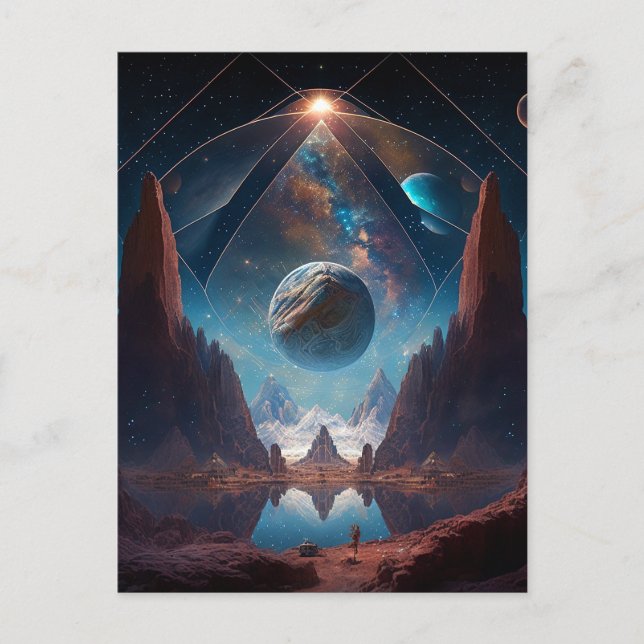 Carte Postale Paysage d'Imaginaire cosmique (Devant)