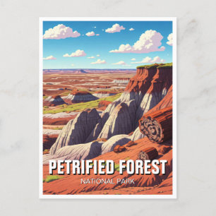 Carte Postale Paysage du parc national de la Forêt pétrifiée