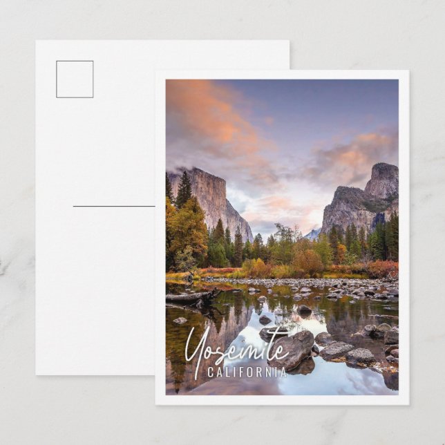 Carte Postale Paysage du parc national de Yosemite Californie US (Devant / Derrière)