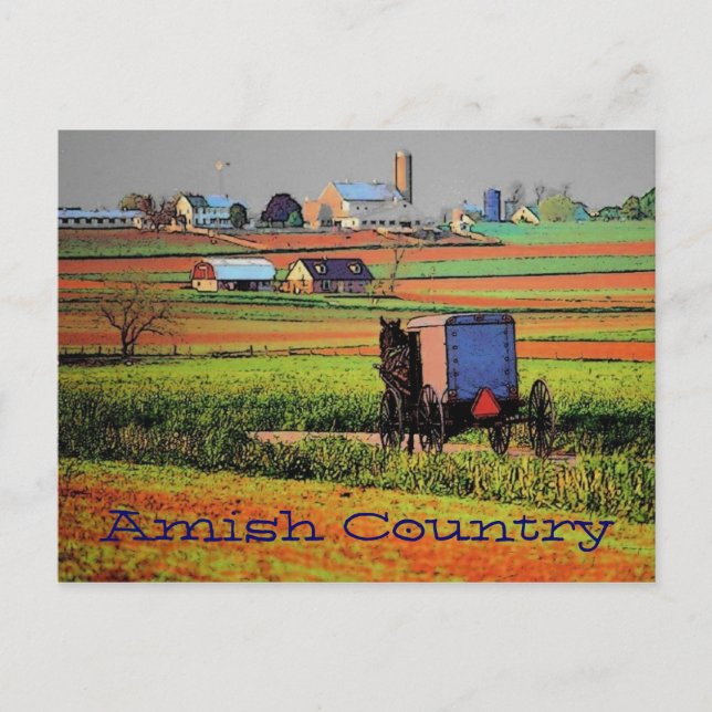 Carte postale Paysage du pays Amish (Devant)