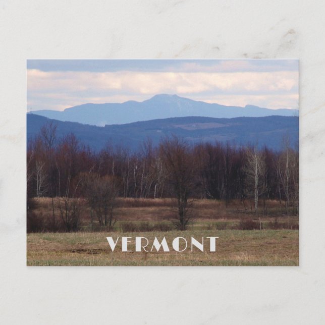 Carte Postale Paysage du Vermont Photo avec montagnes (Devant)