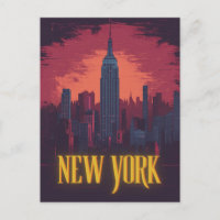 Paysage emblématique de New York City – Ciel noctu