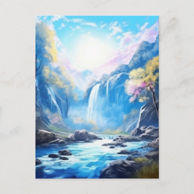 Carte postale Paysage Enchantée Imaginaire de casc (Devant)