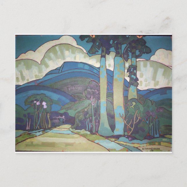 Carte Postale Paysage hawaïen par Arman Manookian, 1928 (Devant)