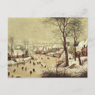 Carte Postale Paysage hivernal avec piège à oiseaux - 1565