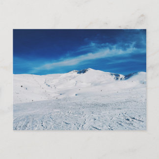 Carte Postale Paysage hivernal des pics de montagne enneigés Scé