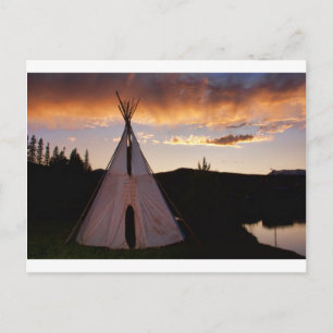 Carte Postale Paysage indien de Teepee Sunset